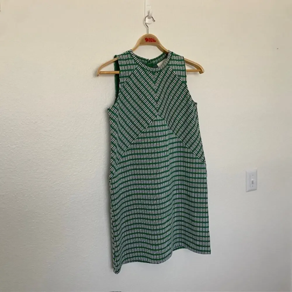 Anthropologie Maeve Dress A-Line Back Zip Sleeveless Jacquard Knit Women Medium - Picture 15 of 16